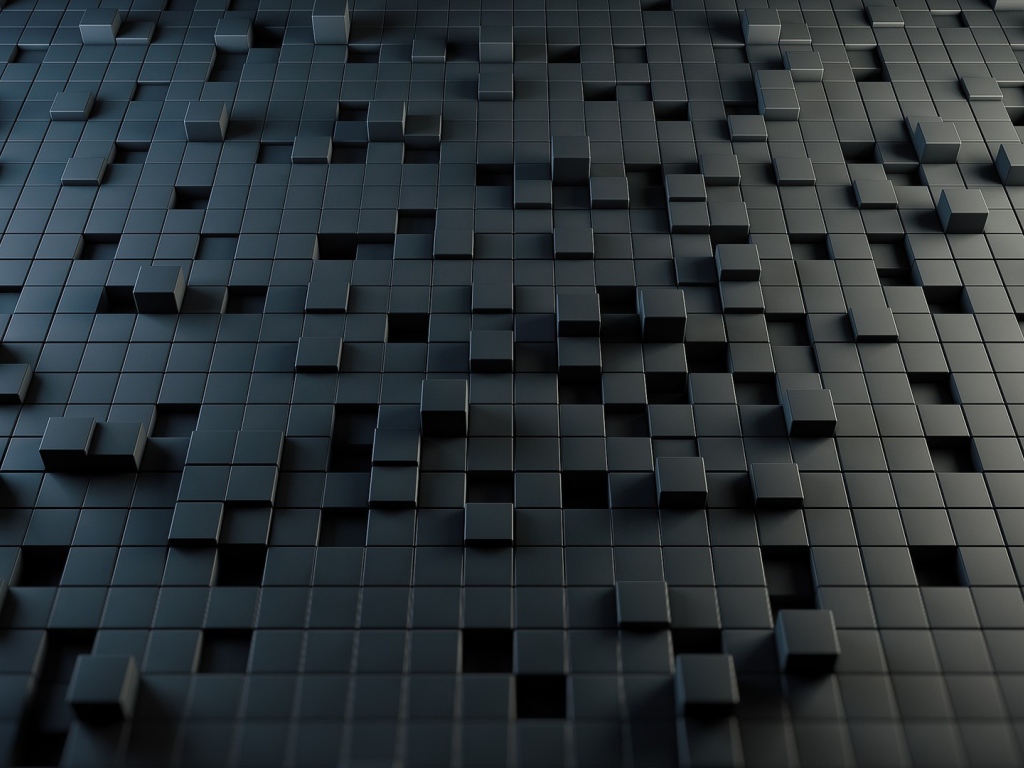 Фон из черных 3-Д кубиков