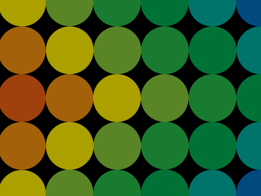 Круги разных цветов на черном фоне