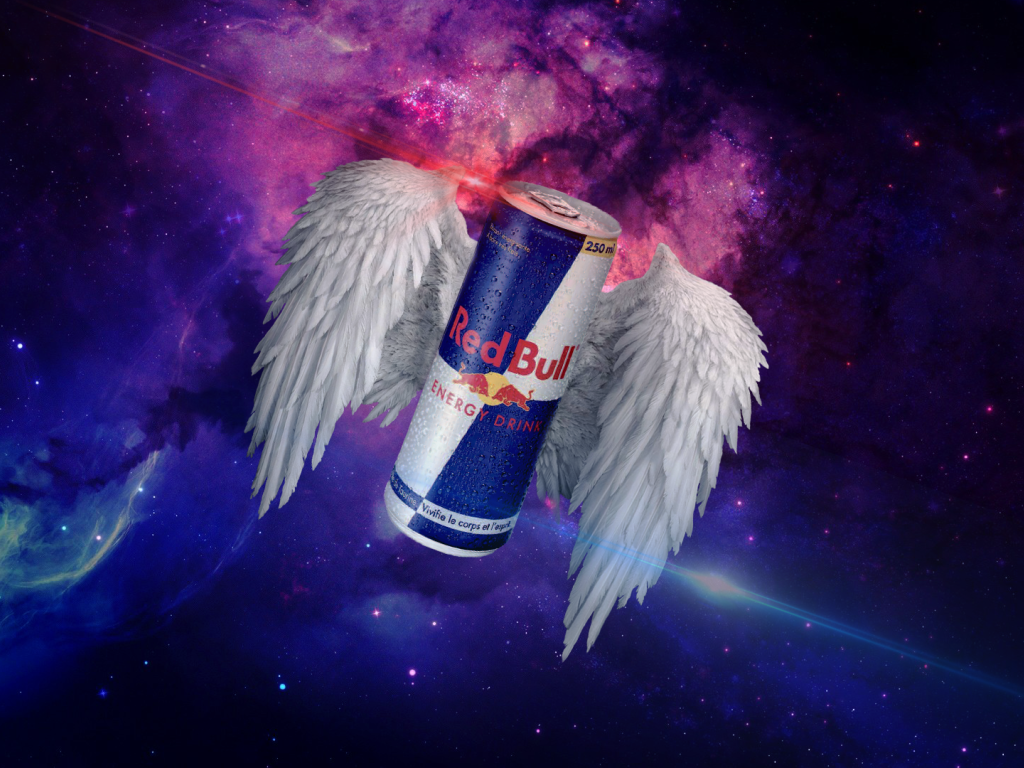 Банка Red Bull с крыльями