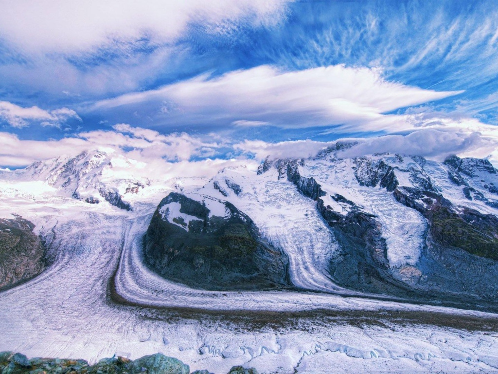 Clouds over the glacier
