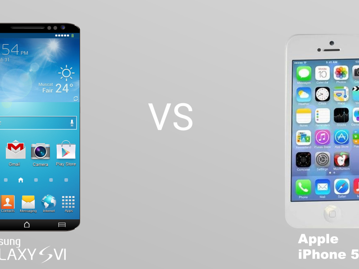 Смартфоны Samsung Galaxy S VI и Apple iPhone 5 C