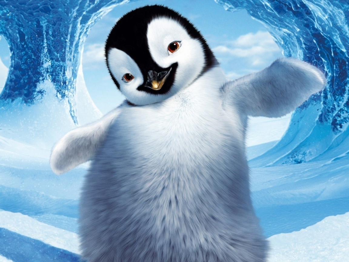 	  Penguin in the snow