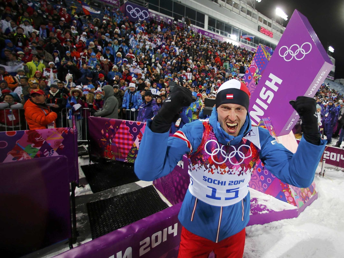 Dominik Landertinger silver medalist at the Olympic Games in Sochi