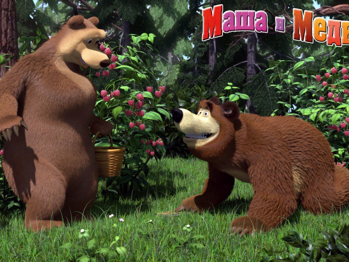 Пара медведей, мультфильм Маша и медведь