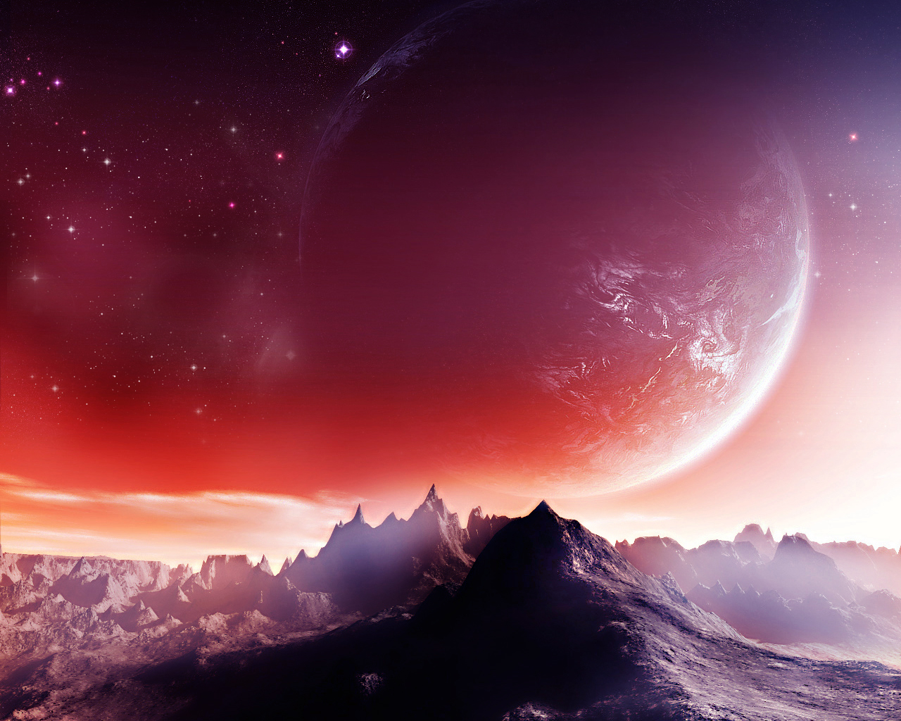 Previous, 3D-graphics - Dark planet wallpaper