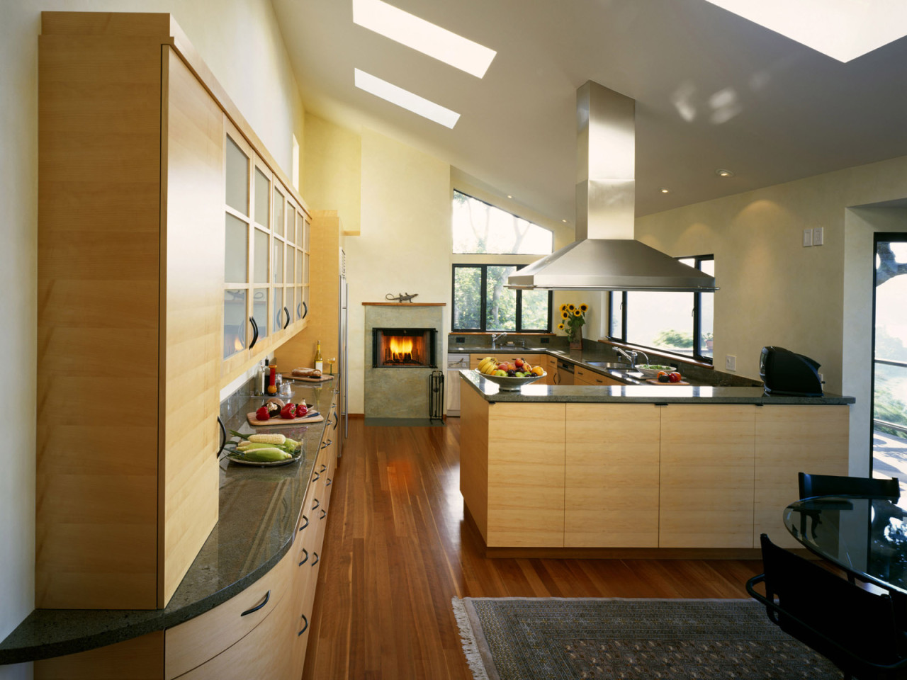Previous, Interior - Modern kitchen design wallpaper