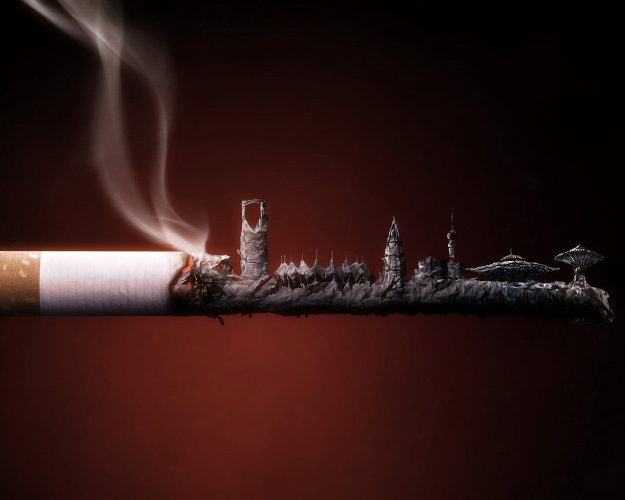 Previous, Photoshop - Cigarette wallpaper