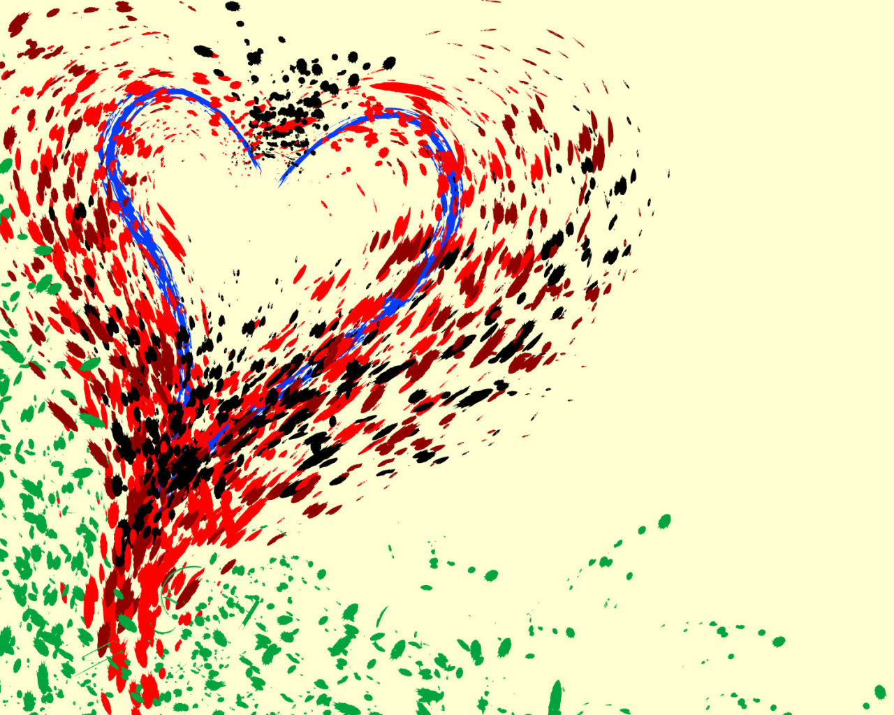 Нарисованное сердце на День Влюбленных