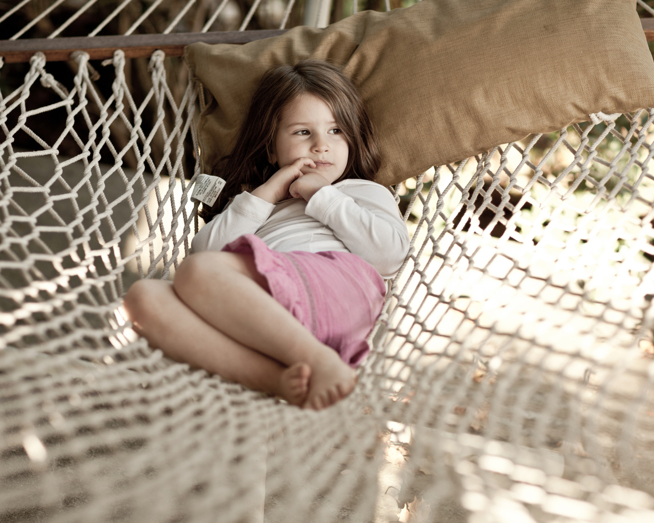 Girl on a hammock