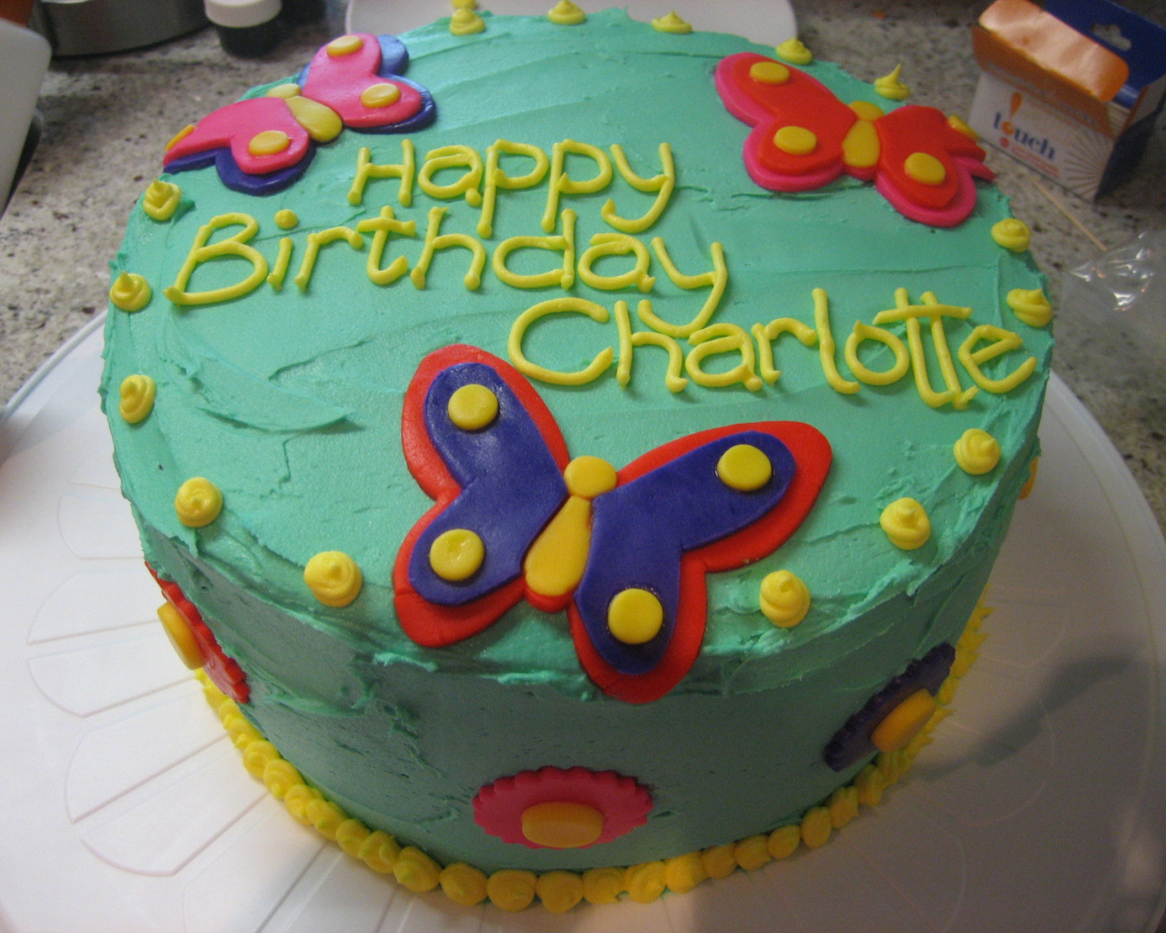  Зеленый торт на день рождения