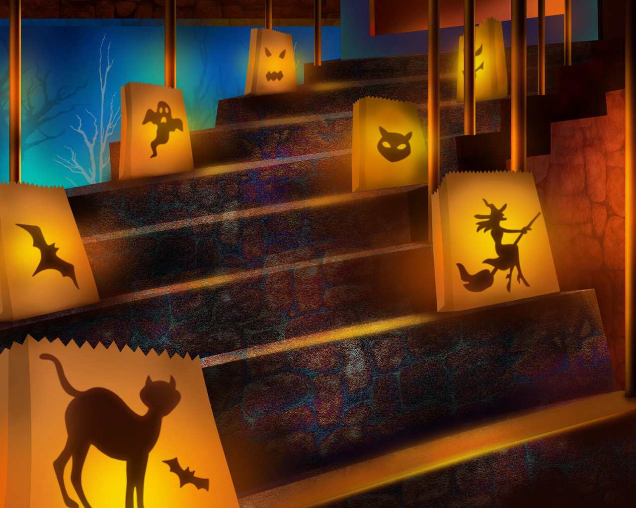 Хэллоуин Страшные лестницы