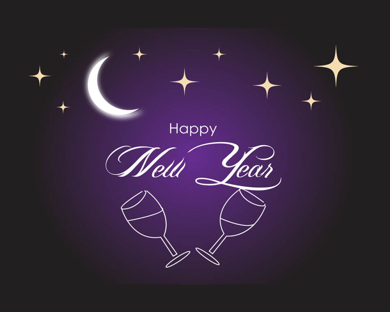Happy New Year, purple background