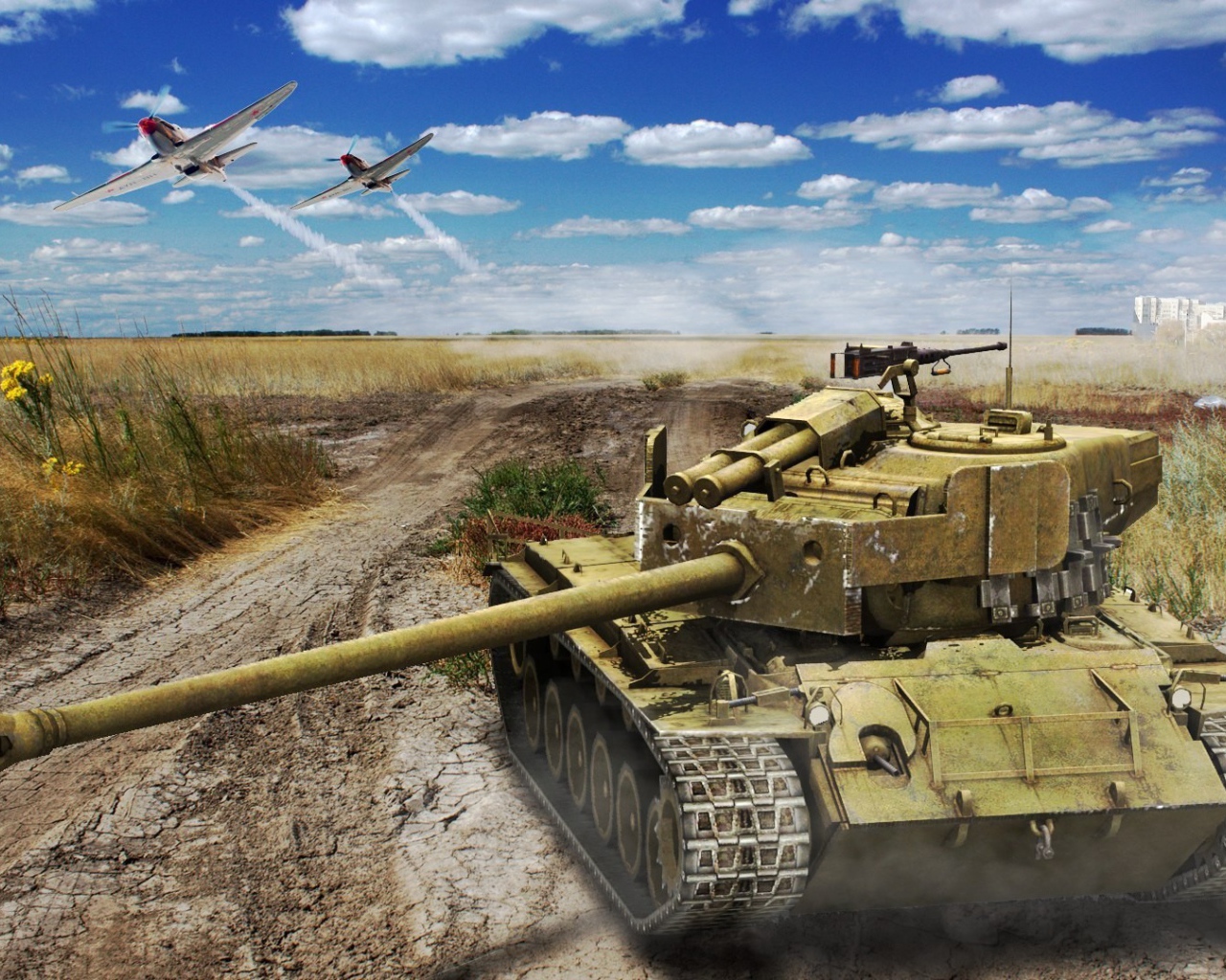 World of Tanks: танк в пустыне