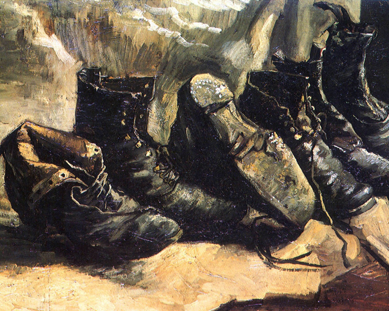 Картина Винсента Ван Гога - Старые туфли