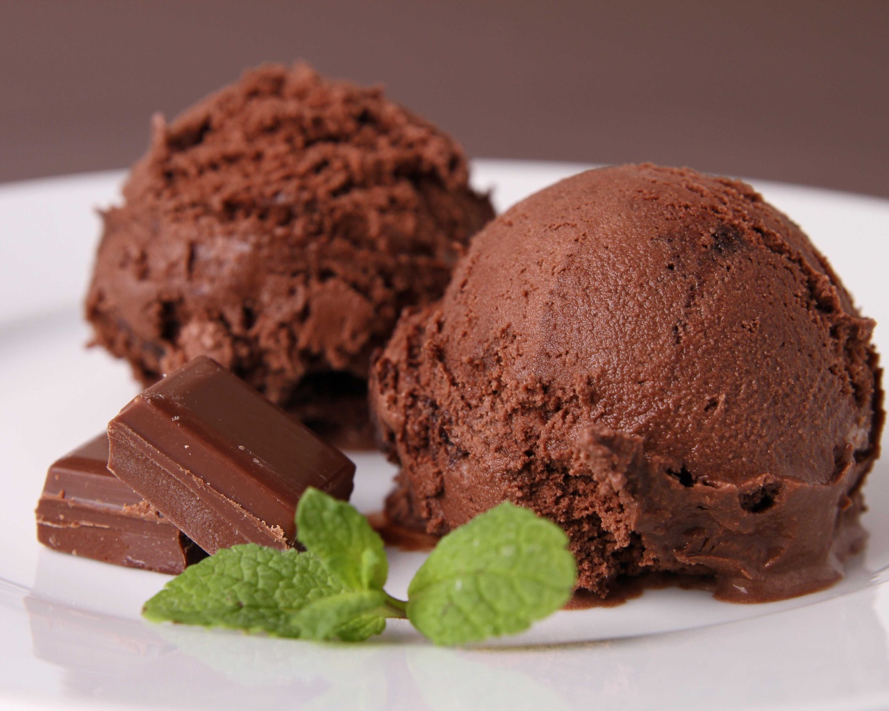 Шоколадное мороженое с мятой