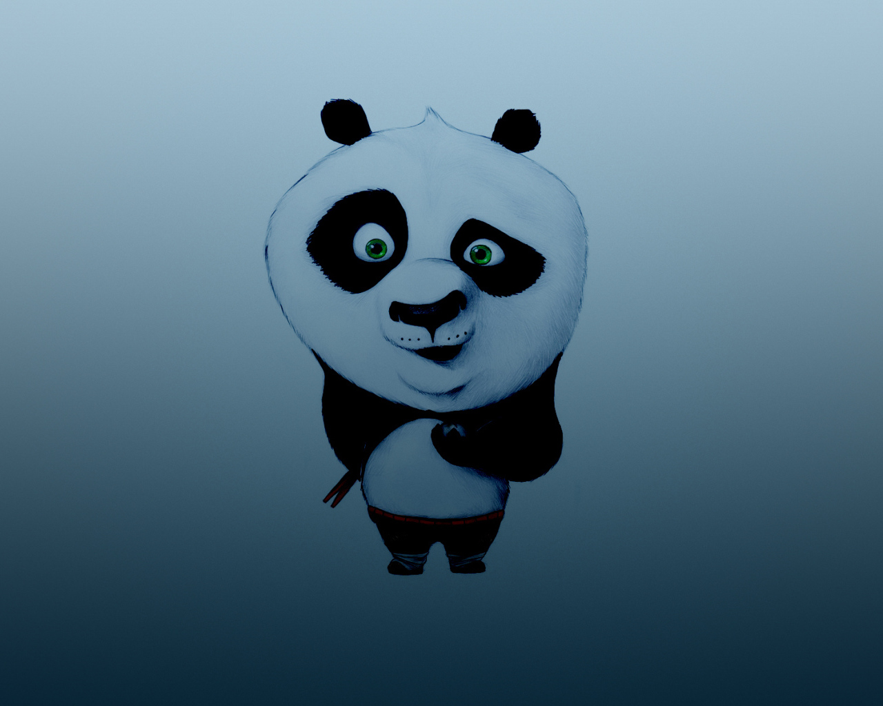 Кунг-фу панда с палочками