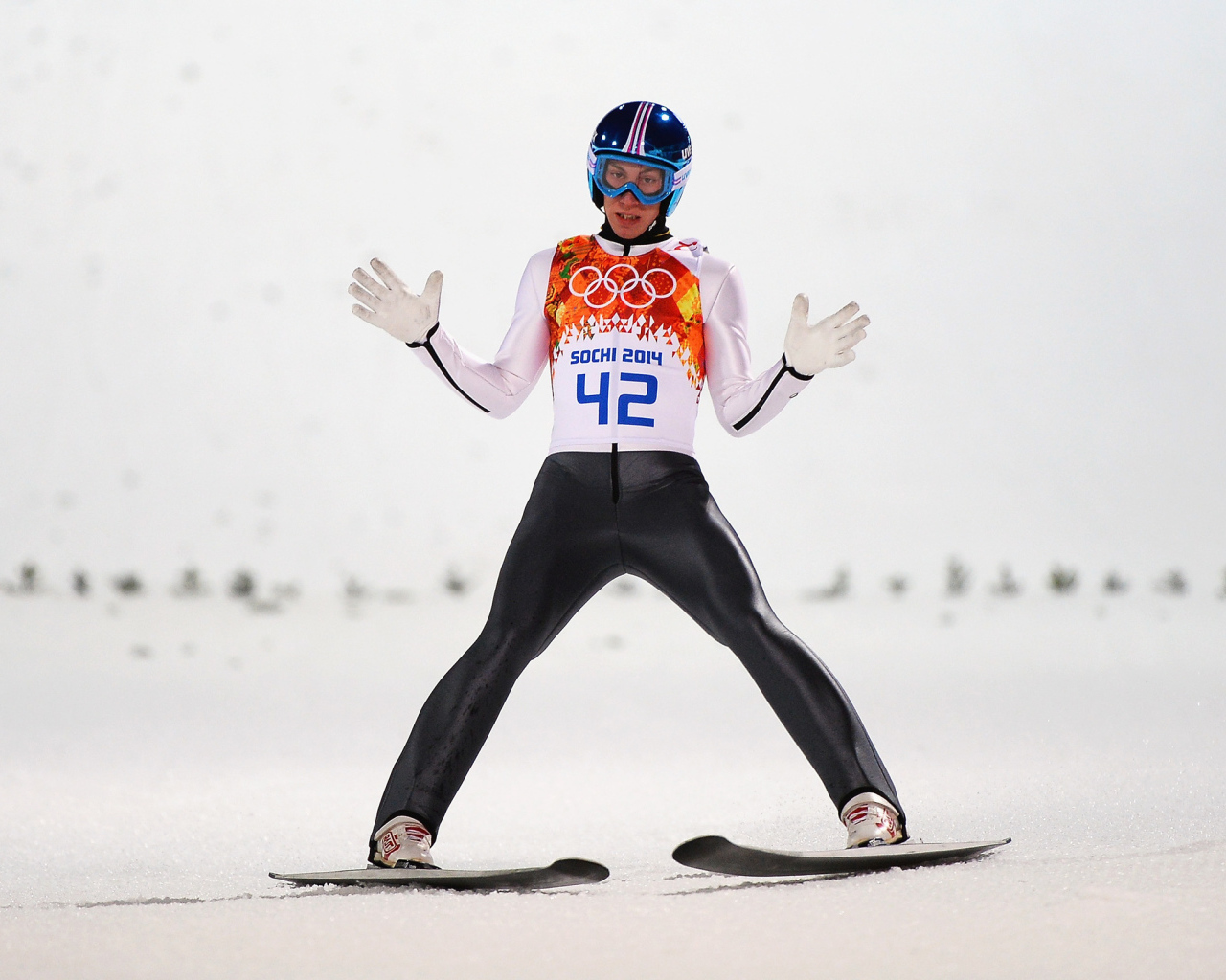 Австрийский прыгун с трамплина  Томас Дитхарт на олимпиаде в Сочи