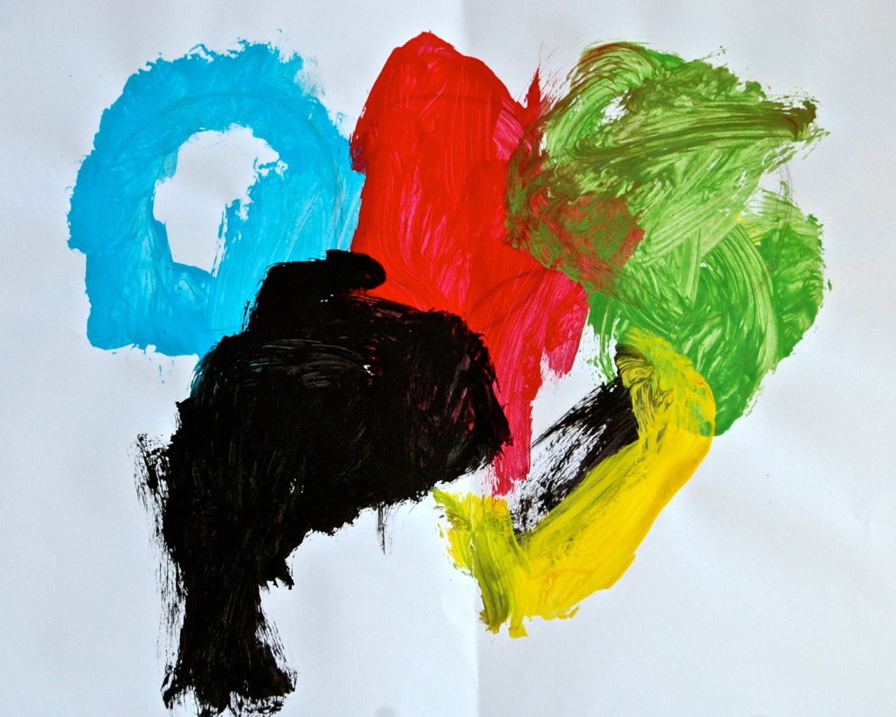 Детский рисунок символа Олимпиады в Сочи 2014