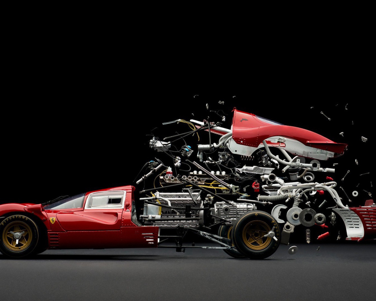 Детали спортивного Ferrari