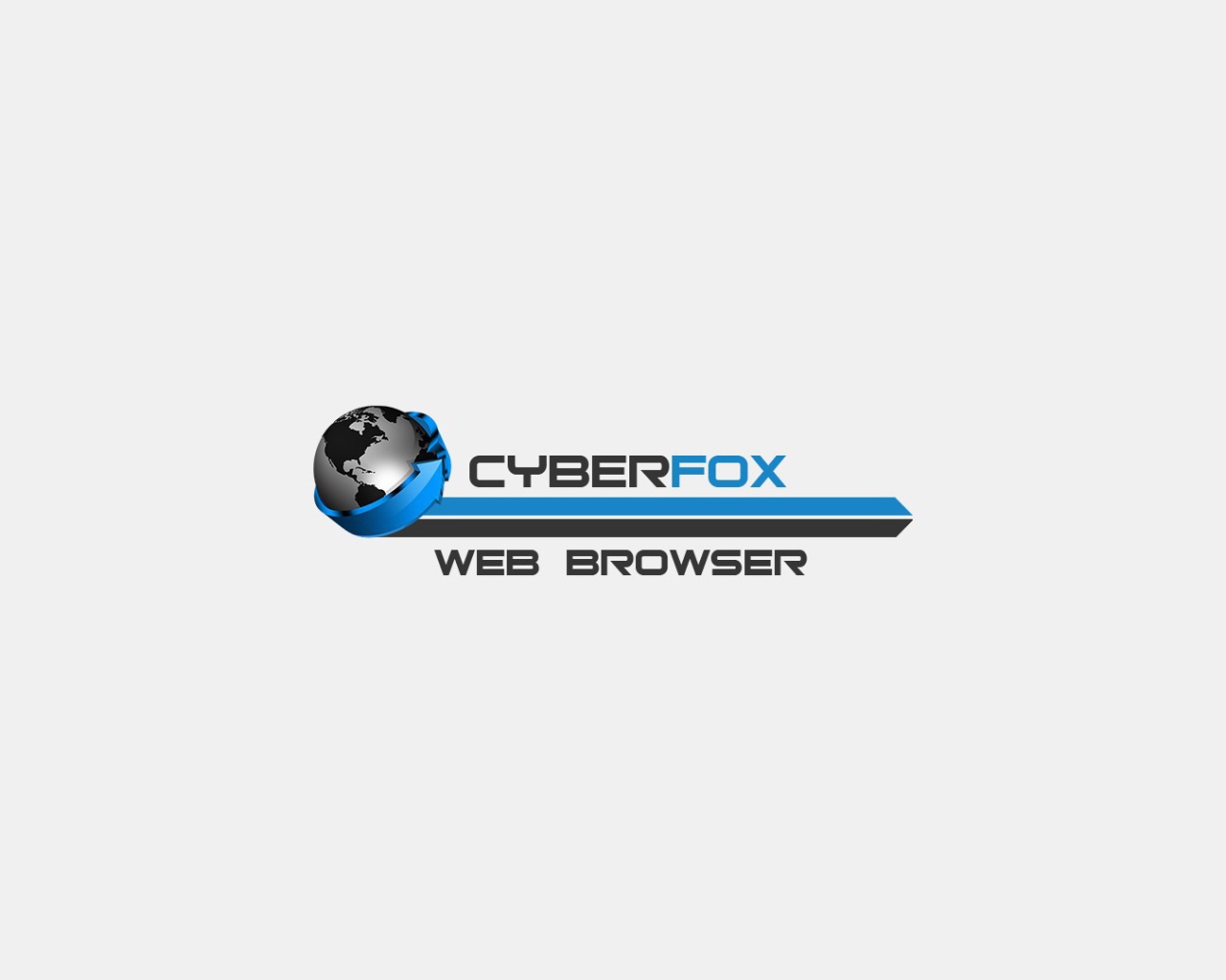 Браузер Cyberfox, голубой на белом фоне
