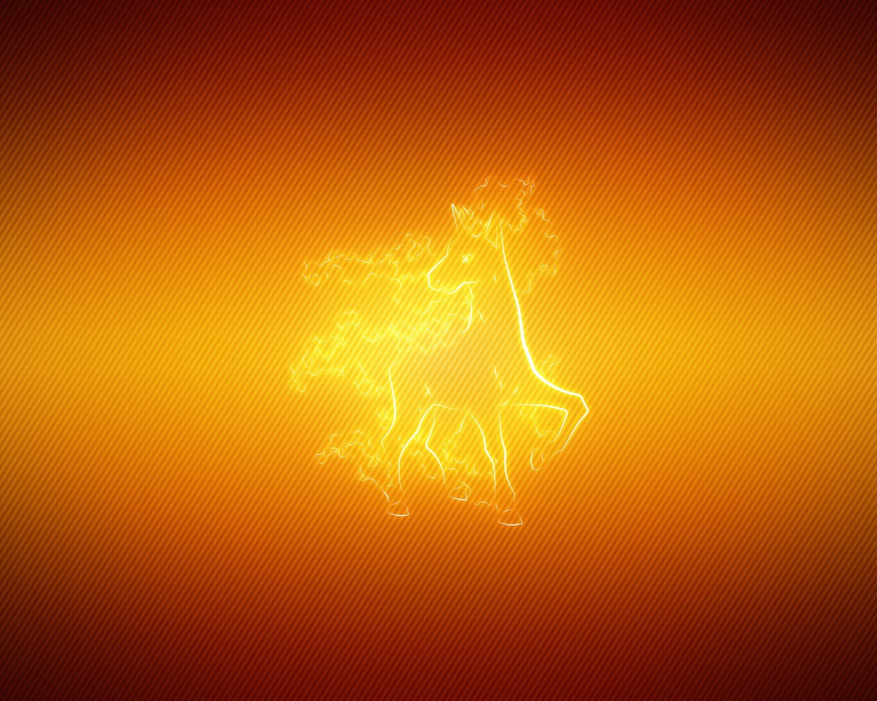 Огненный конь, оранжевый фон