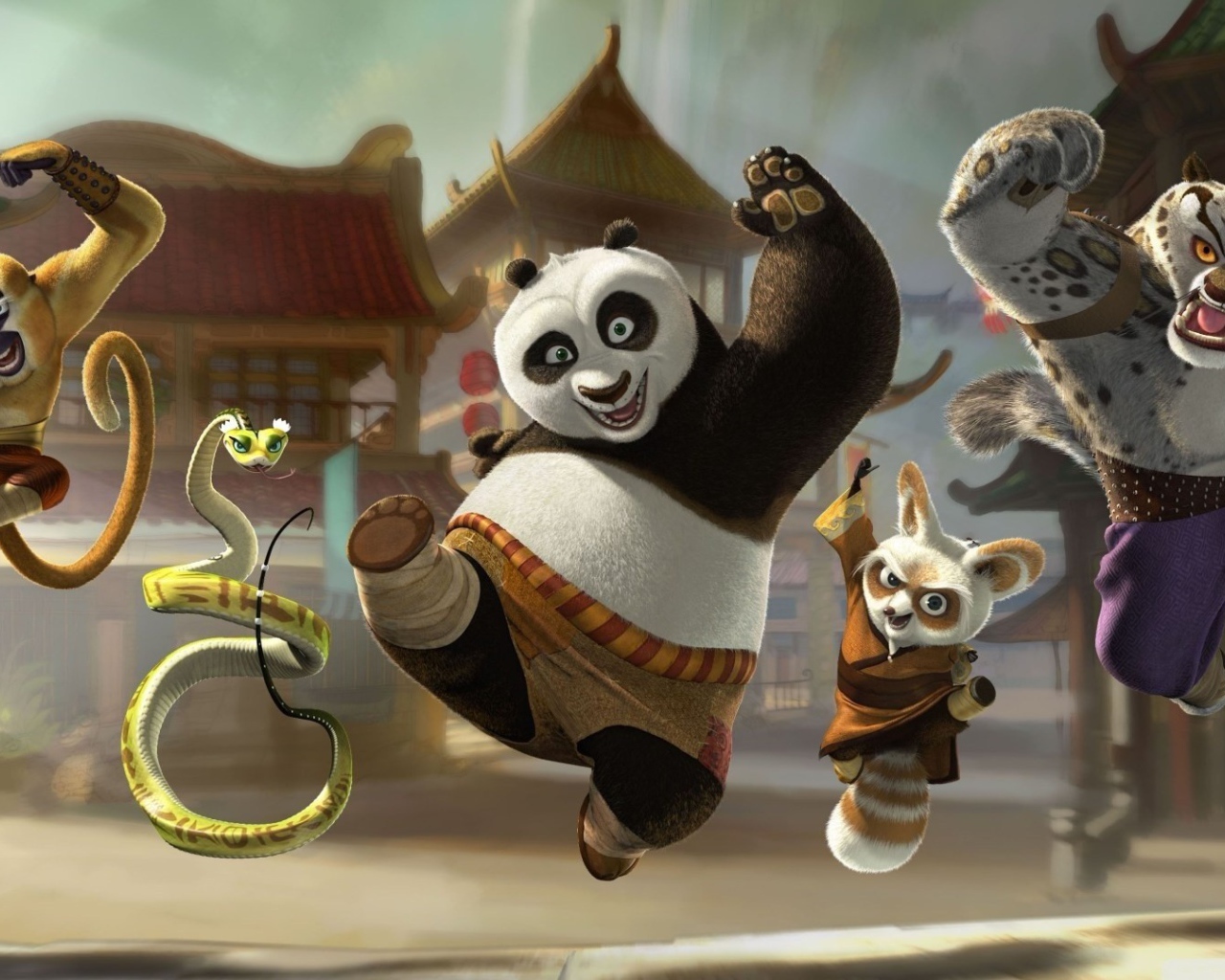 Животные из мультфильма Кунг-фу панда