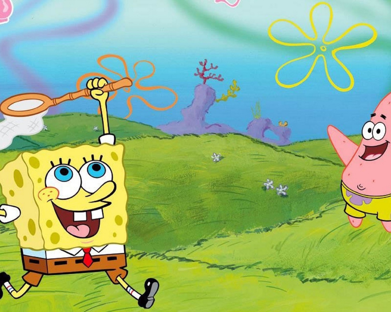 Спанчбоб и Патрик ловят медуз