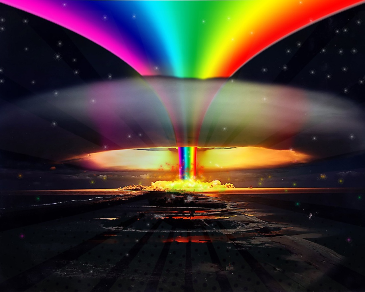 Ядерный взрыв радуга