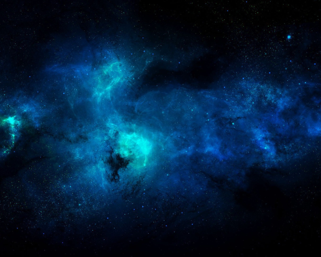 Голубая туманность на краю вселенной