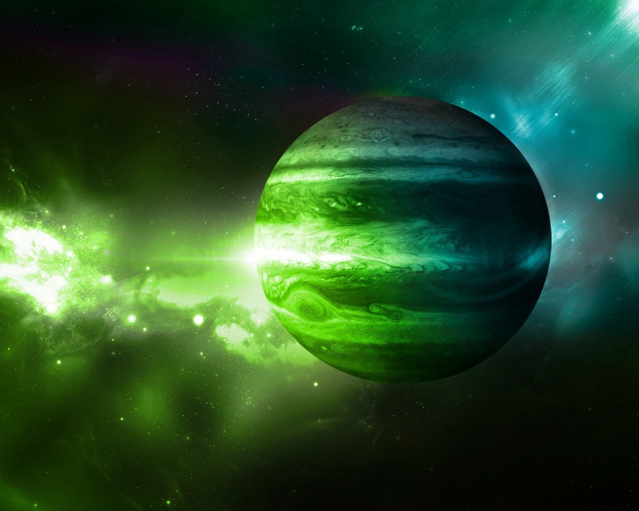 Зеленая плазма у Юпитера
