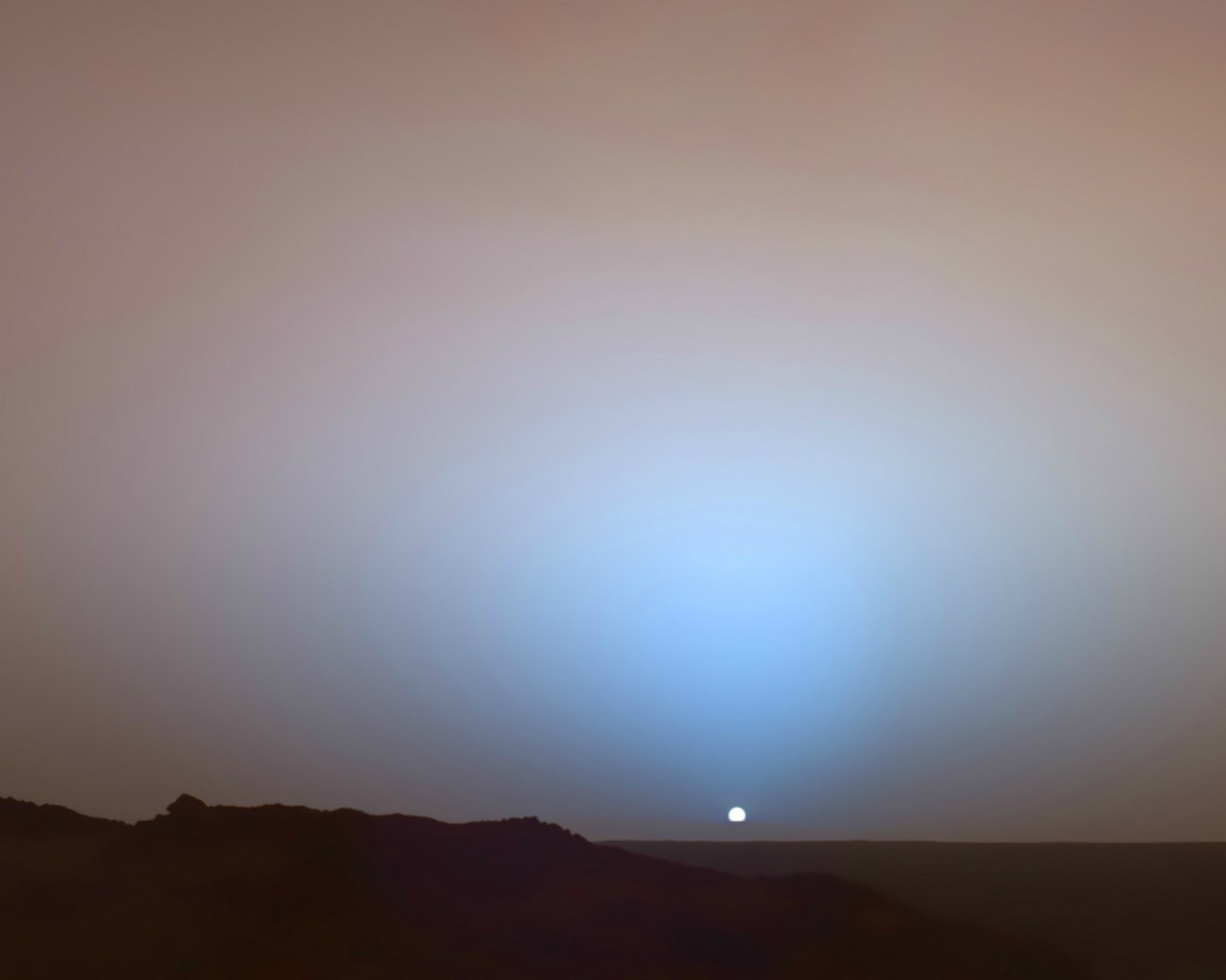 Закат Солнца на Марсе
