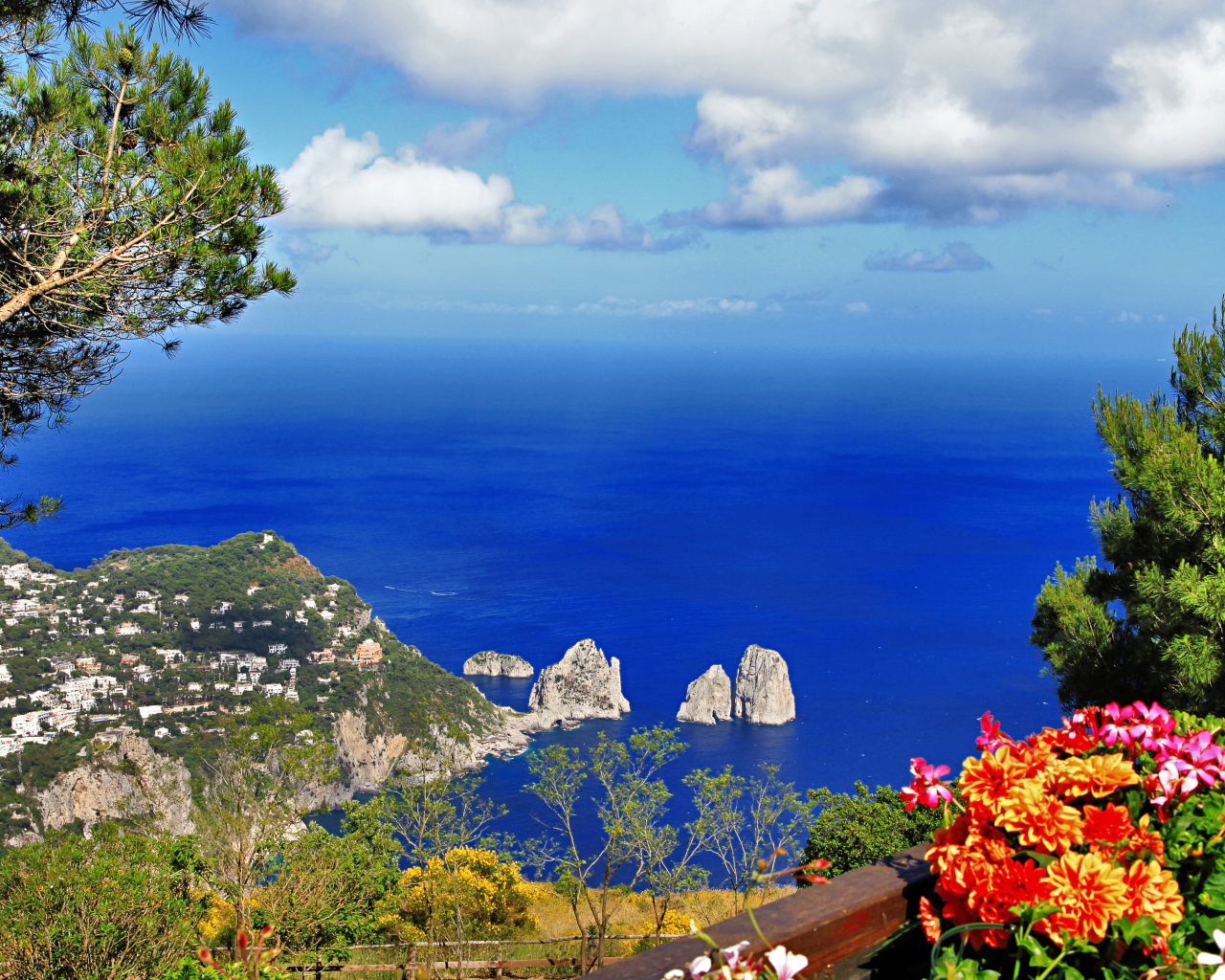 Живописный остров Капри, Италия 