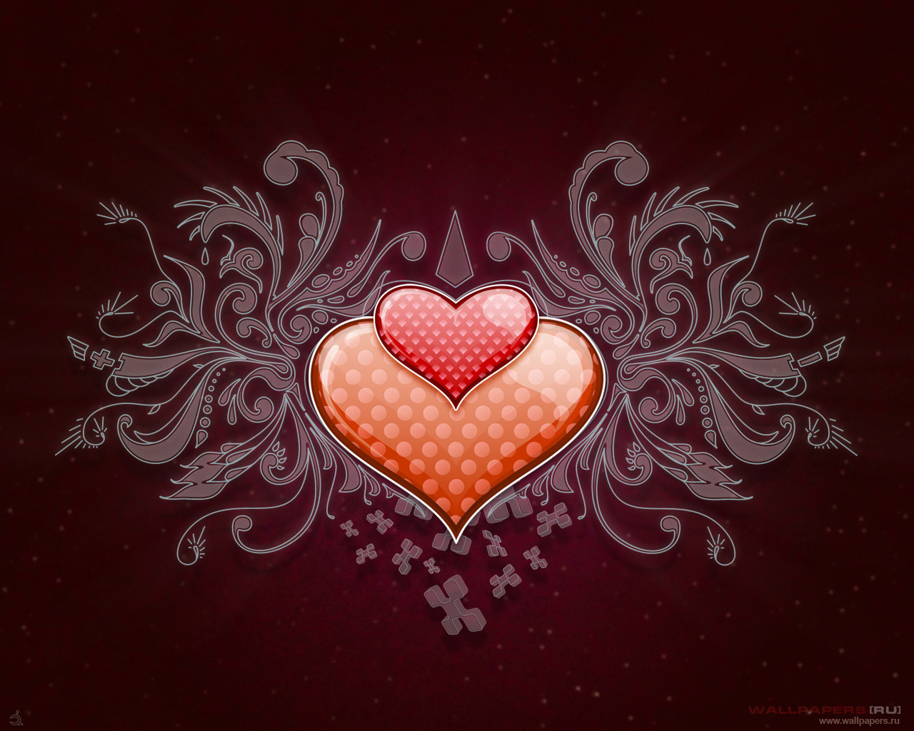 Previous, Love - Hearts wallpaper
