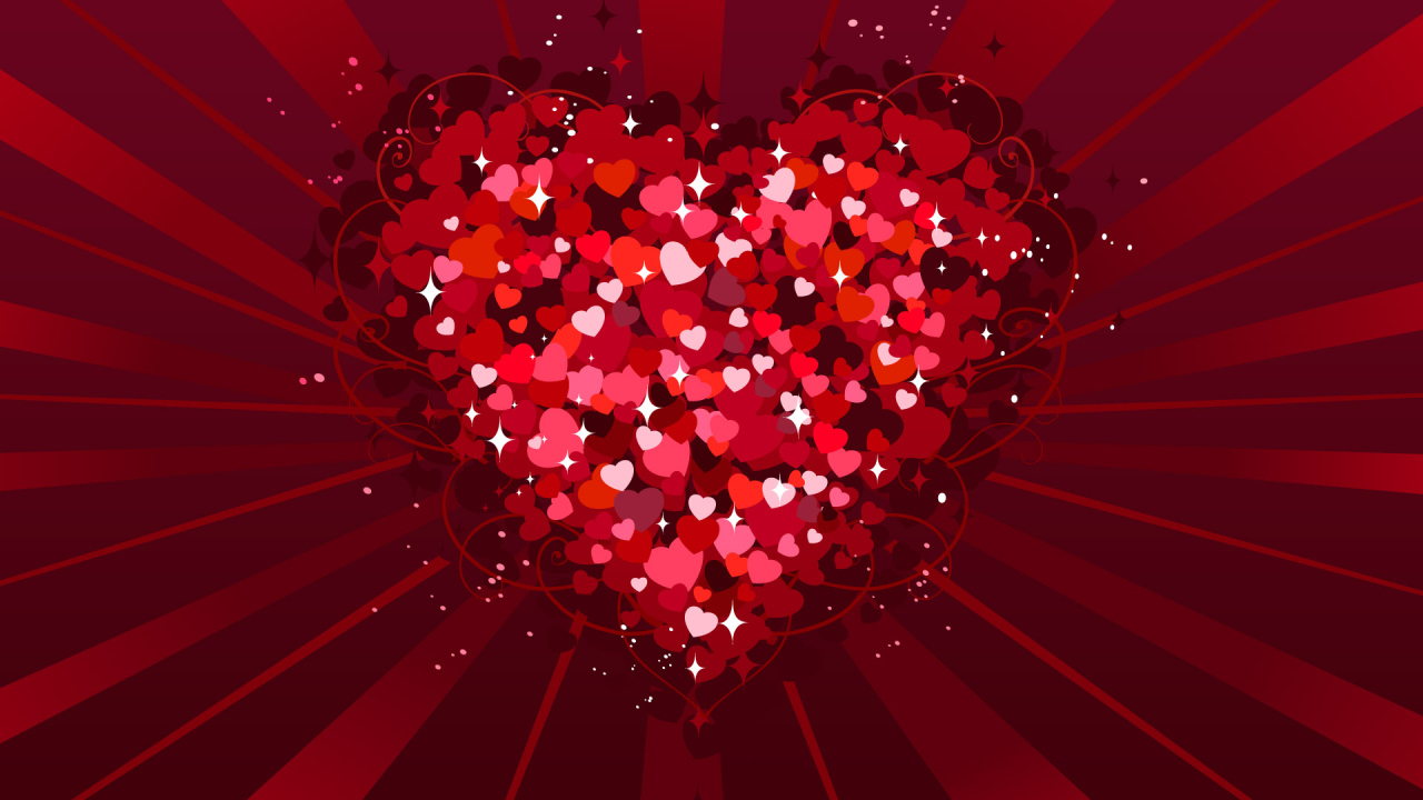 Тысячи сердец в День Св. Валентина