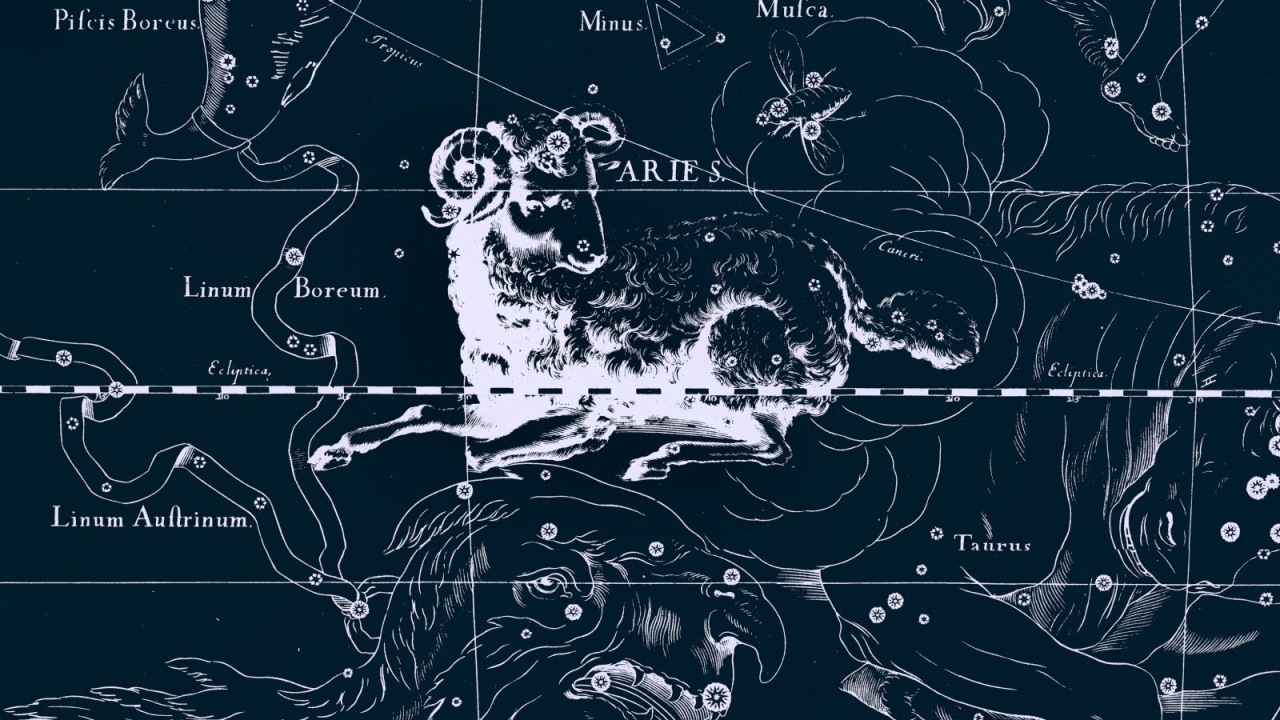 Карта звездного неба, овен