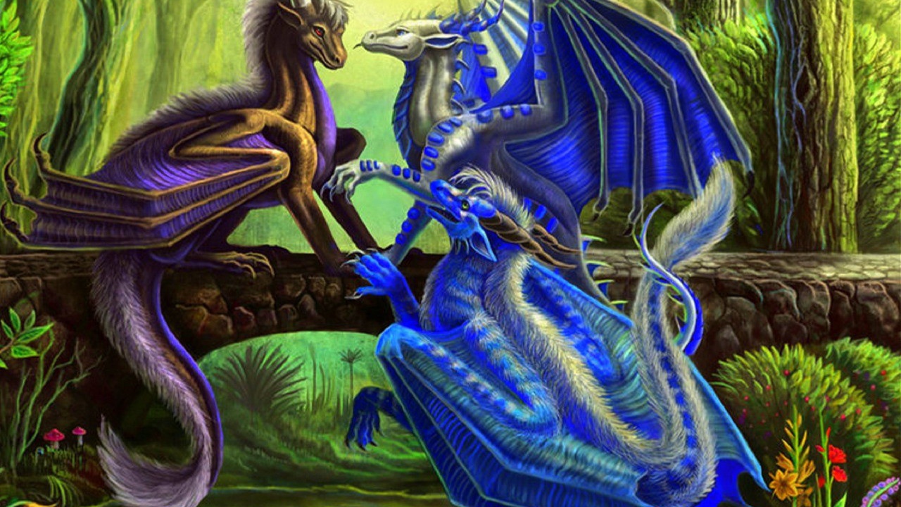 Три синих дракона