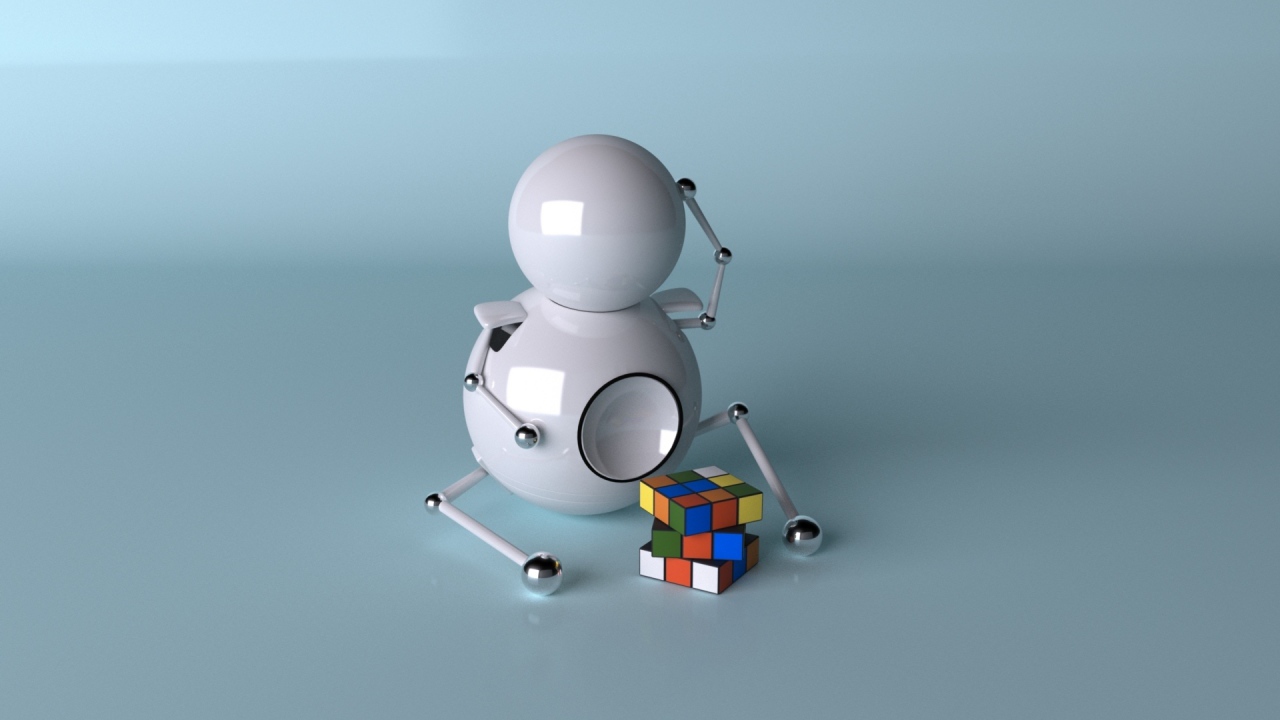 Робот и кубик рубика