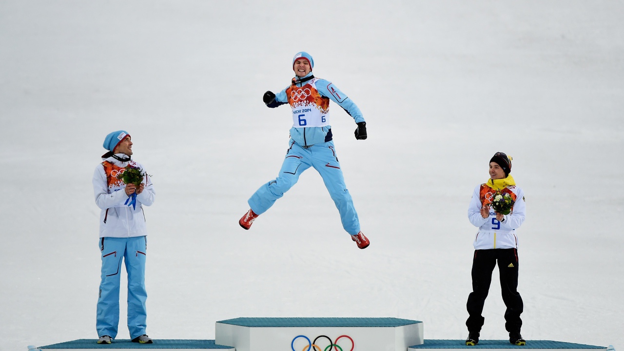 Немецкий лыжник Фабиан Риссле на олимпиаде в Сочи