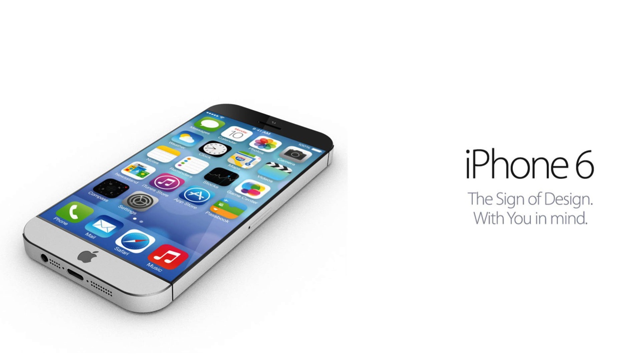 Белый Apple iPhone 6 концепт