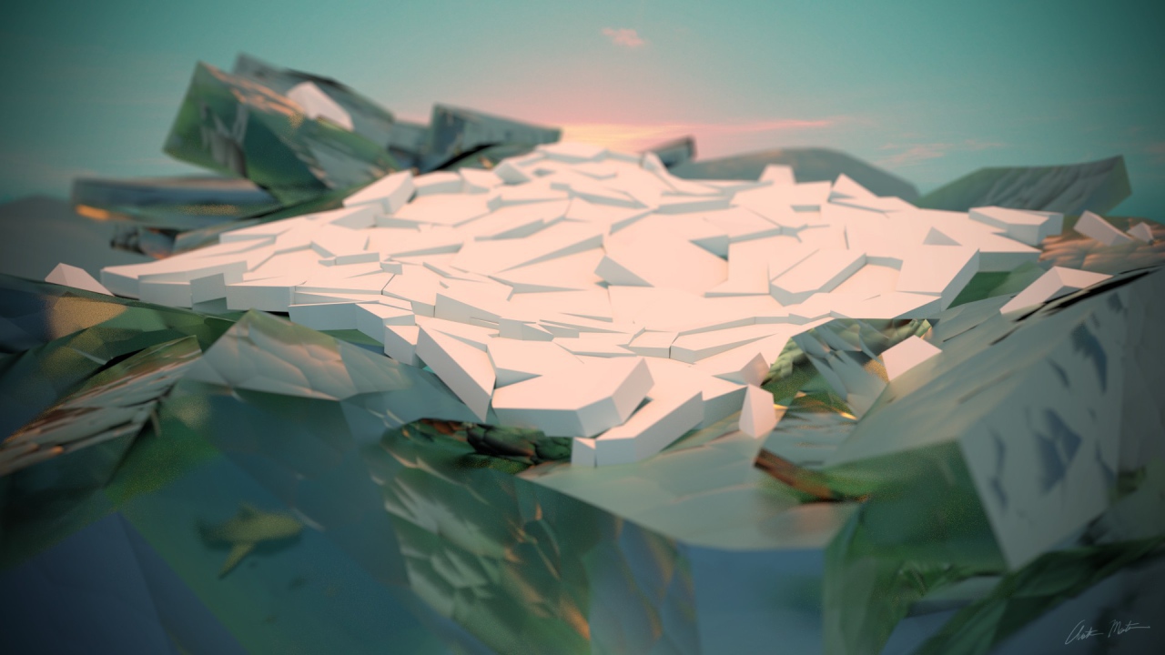 Ледник, 3Д графика