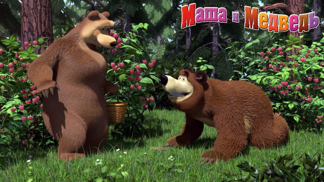 Пара медведей, мультфильм Маша и медведь