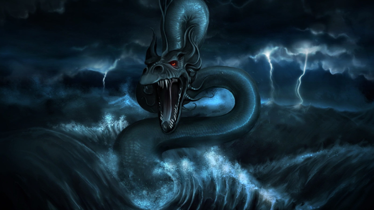 Морской черный змей