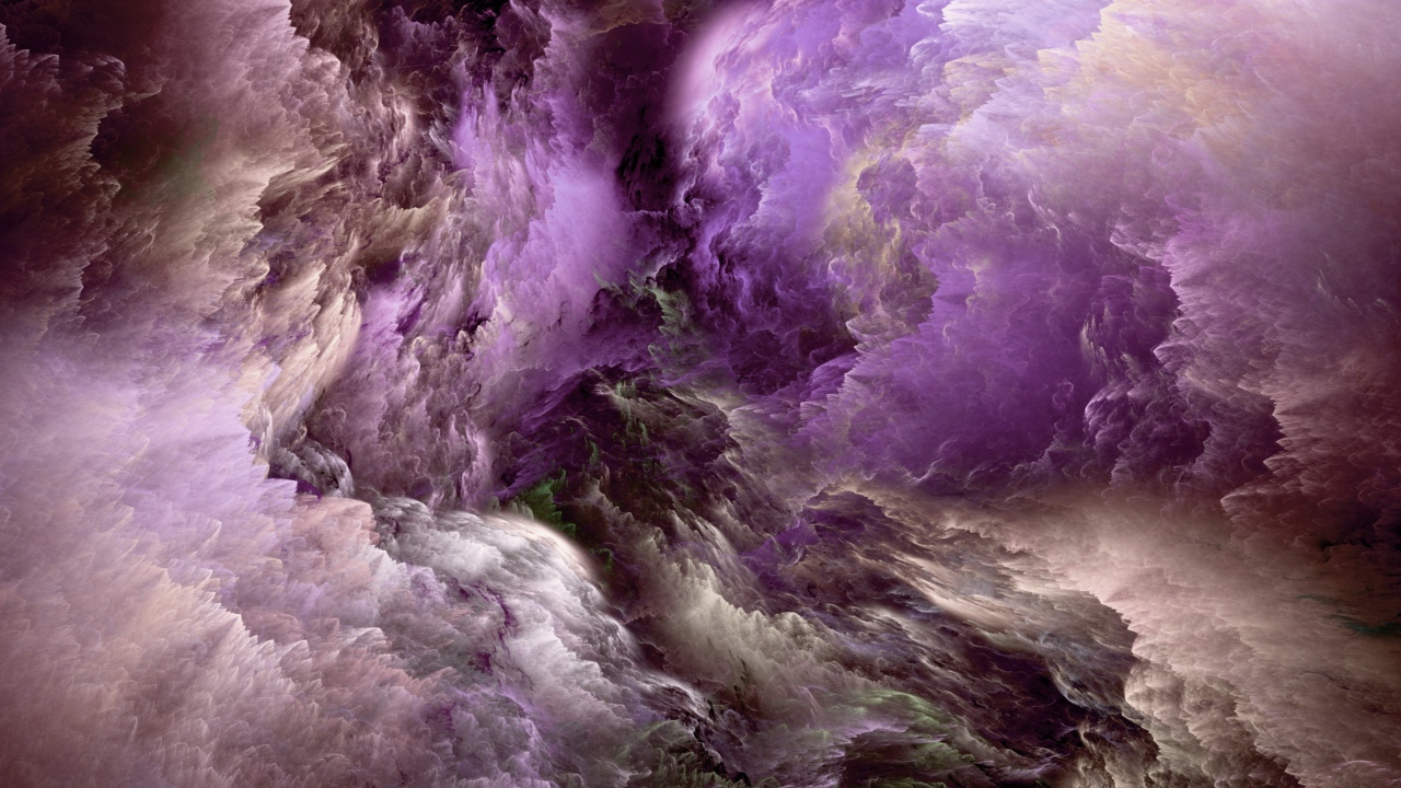 Purple clouds of plasma, abstraction