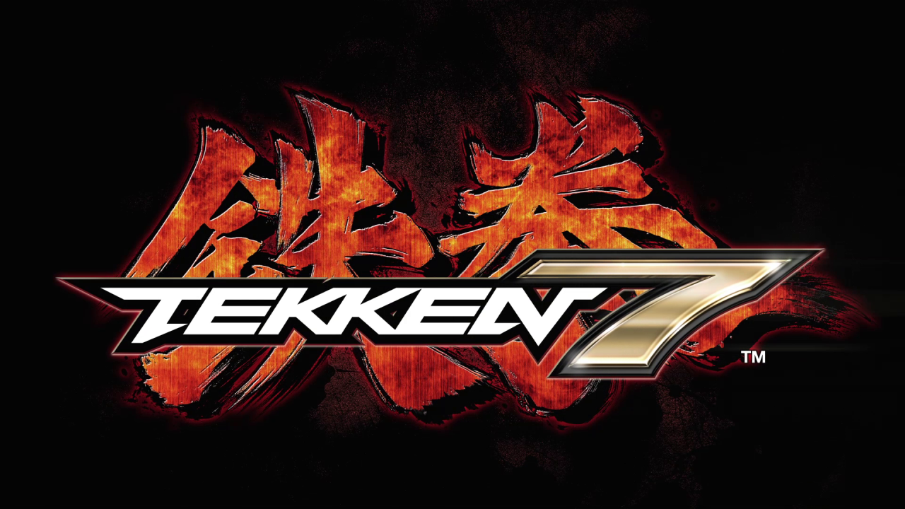 Логотип игры Tekken 7 на черном фоне 