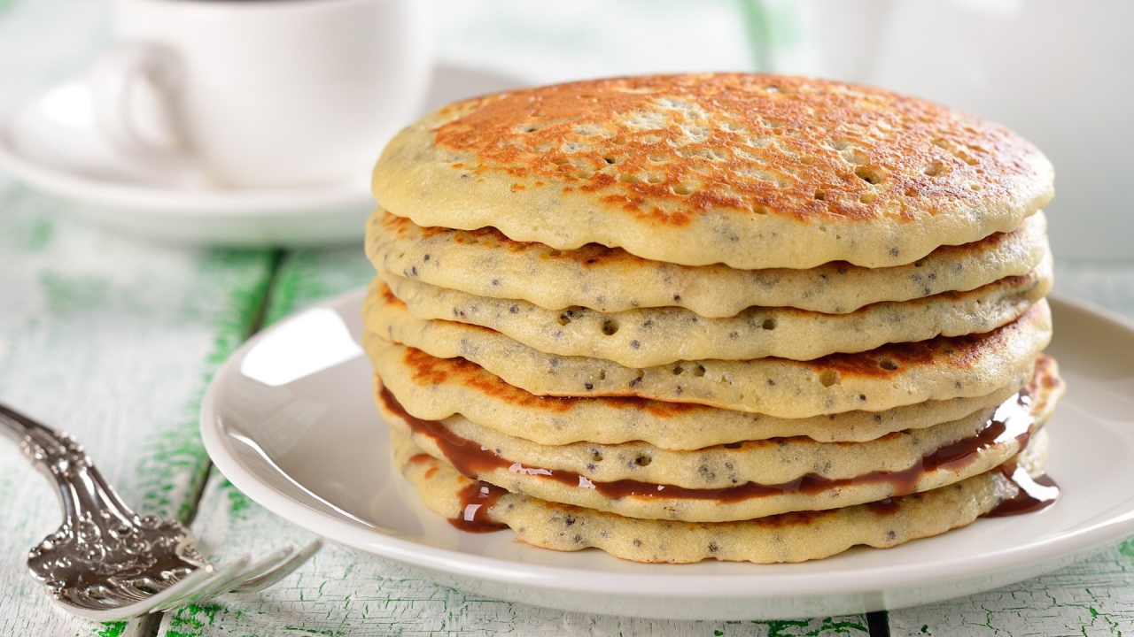 A stack of delicious pancakes on Shrove Tuesday