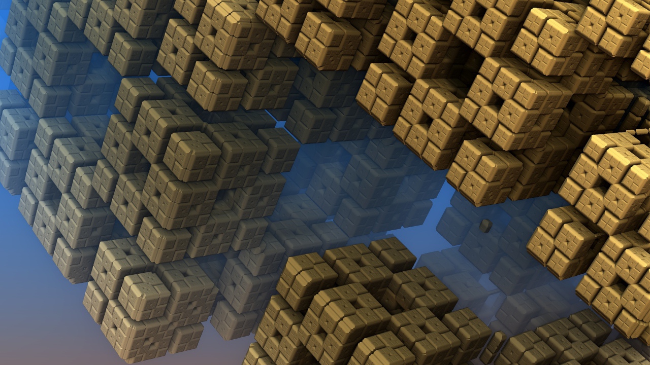 Cubes in zero gravity 3d graphics