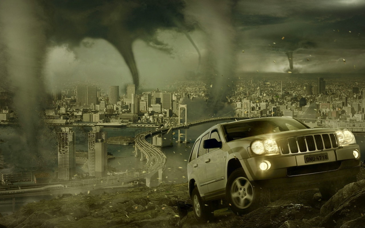 Previous, Photoshop - Tornado wallpaper