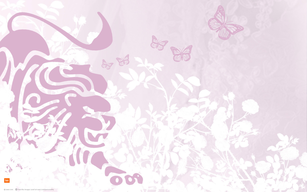 Previous, Drawn wallpapers - Vector Wallpapers - Lion and Butterflies 
