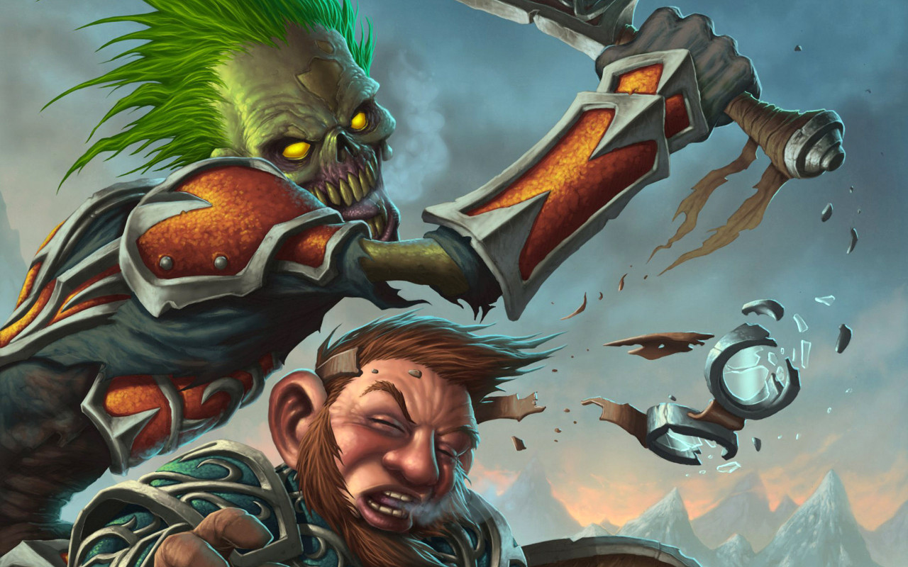 Fantasy - gnome & warrior of darkness wallpaper