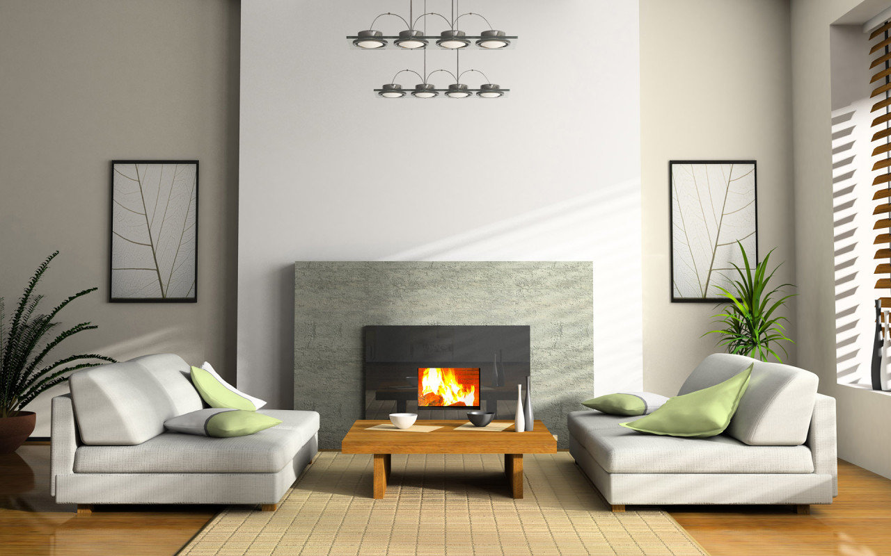 Interior Design of Rooms With a Fireplace - Interior Design Wallpaper
